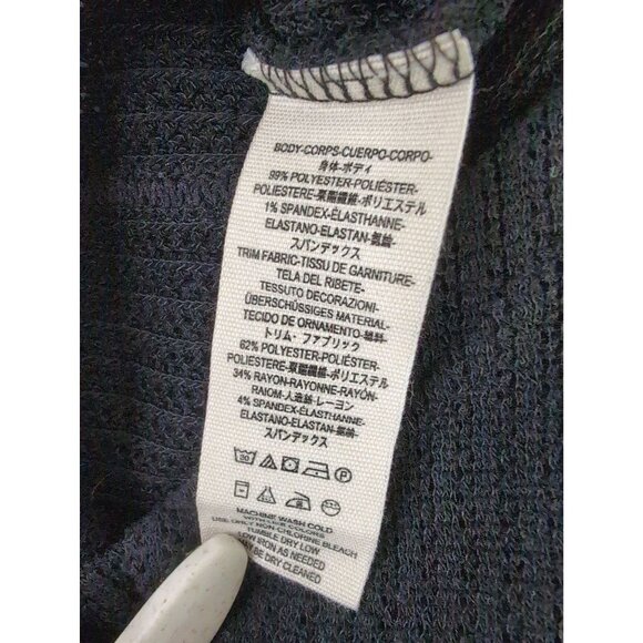 Free People Top Womens XS Black Long Sleeve V-Neck Henley Textured Collar Casual - Picture 7 of 9